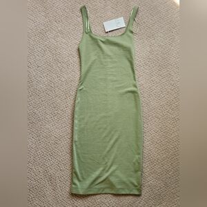 ZARA Green Sleeveless Bodycon Dress, Size S